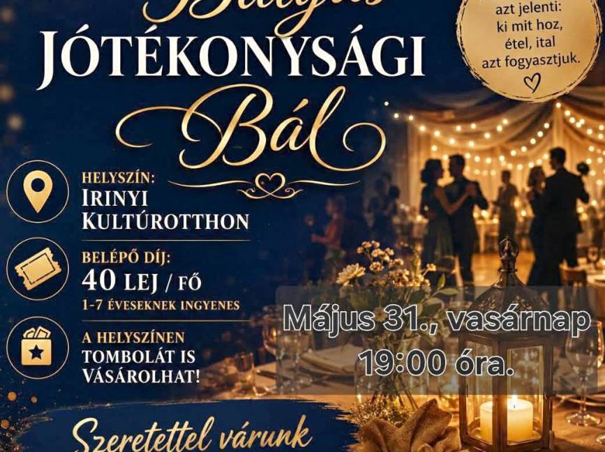 Jótékonysági bált szerveznek Irinyben
